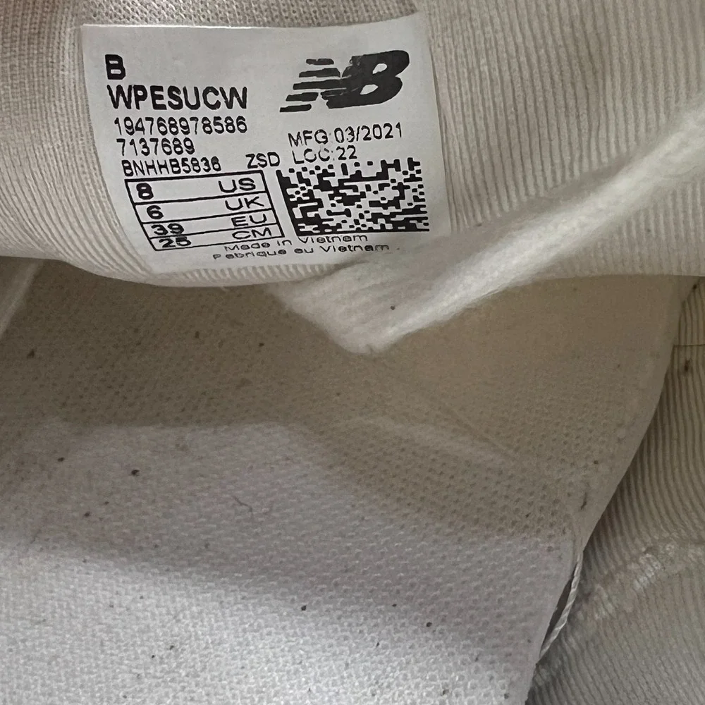 New Balance DynaSoft‎ Pesu V1 WPESUCW Womens US 8 B Running Shoes White Sneakers